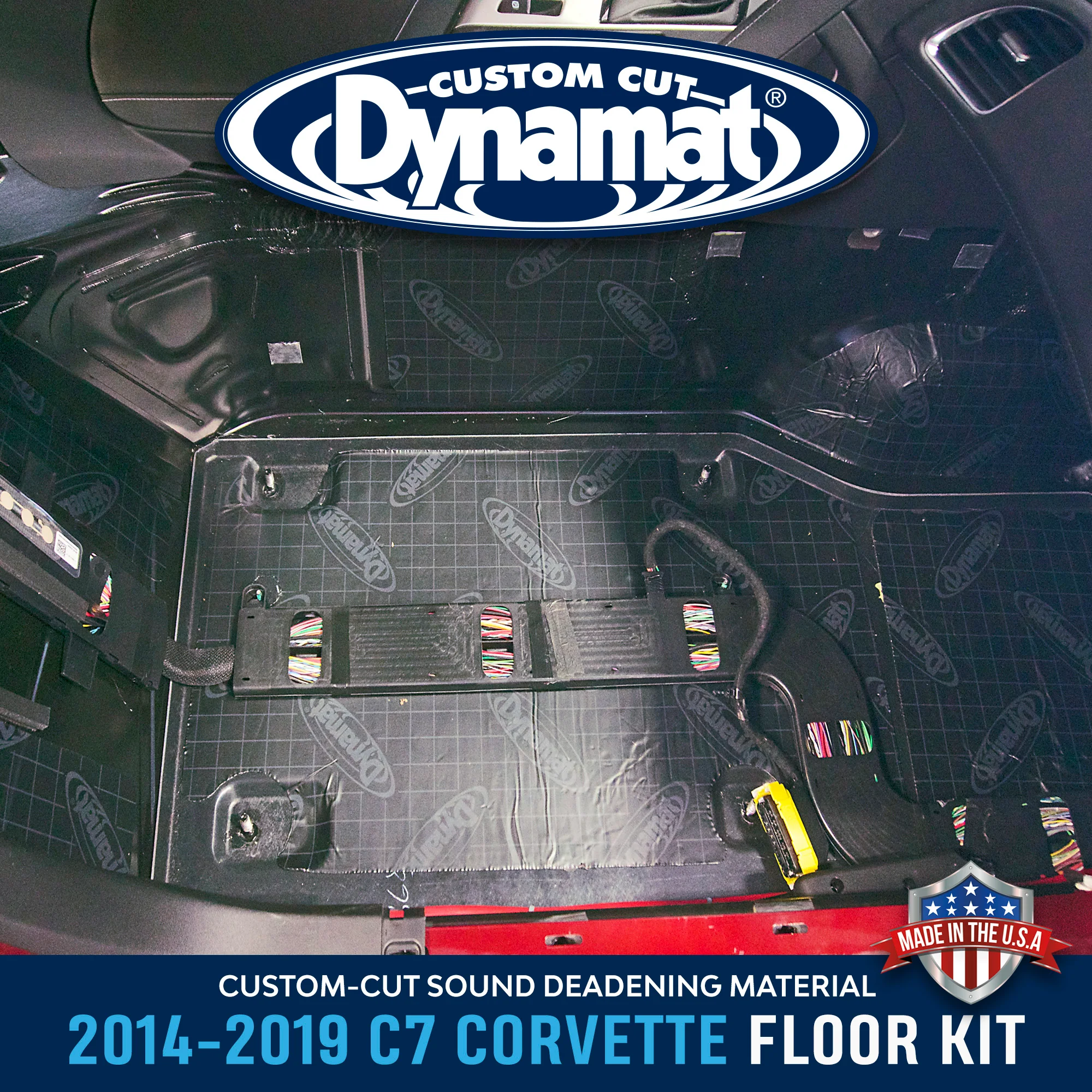 2014-2019 GM C7 Corvette Floor Custom Cut Sound Deadening Kit - Image 5