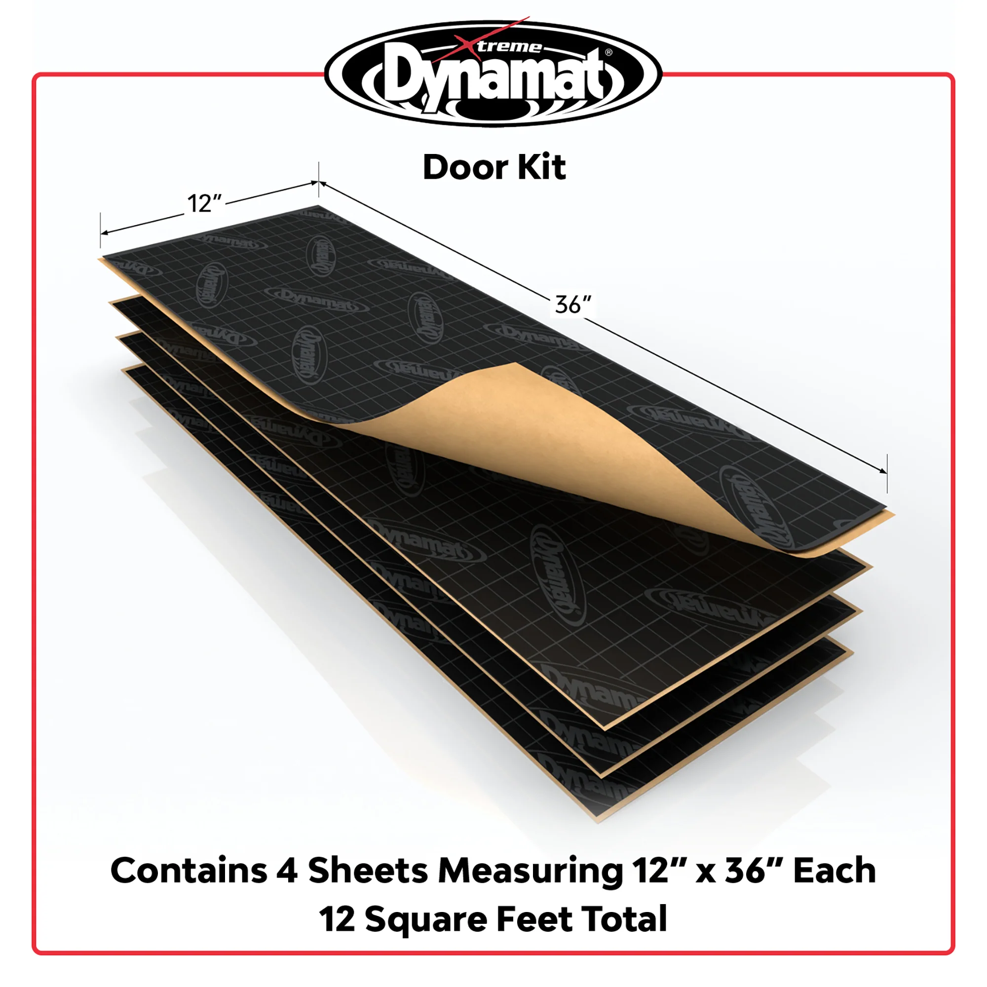 Dynamat Xtreme Sound Deadening Car Insulation Door Kit - Image 4